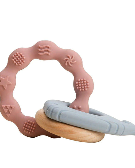 Eco-Friendly Handmade Crochet Baby Rattle with Wooden Teether