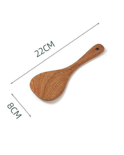 Sleek Wooden Utensils Set for Effortless Gourmet Cooking