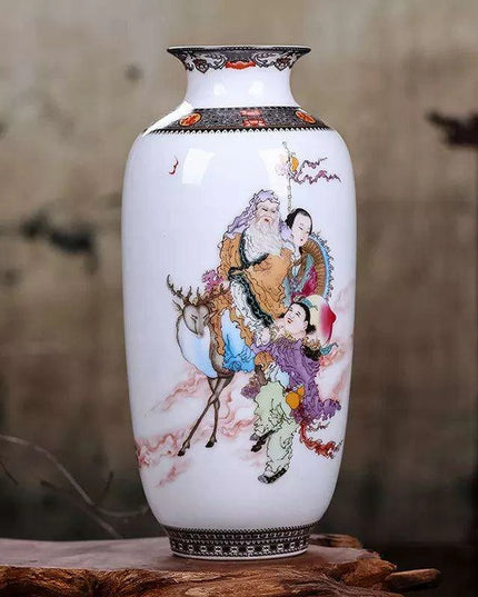 Antique Chinese Ceramic Vase with Intricate Animal Motif - Timeless Charm