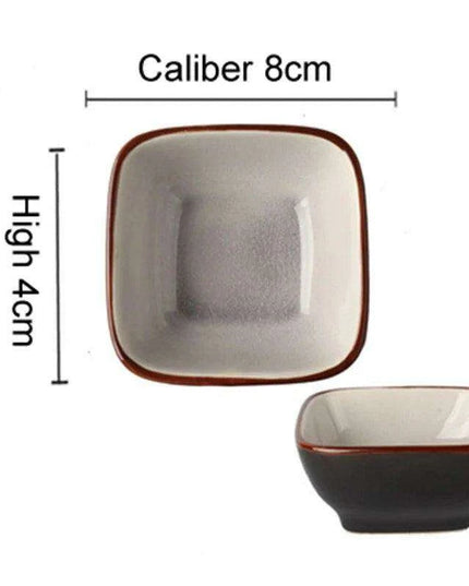 Chic Ceramic Soy Sauce Dipping Dish Set with Multi-Purpose Serving Tray