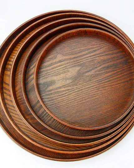 Elegant Japanese Wooden Serving Tray Set for Tea, Desserts, and More