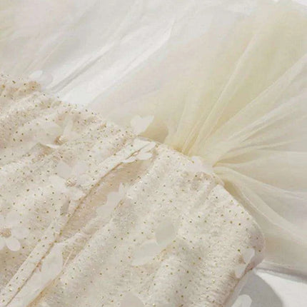 Off-Shoulder Floral Patchwork Evening Dress for Women