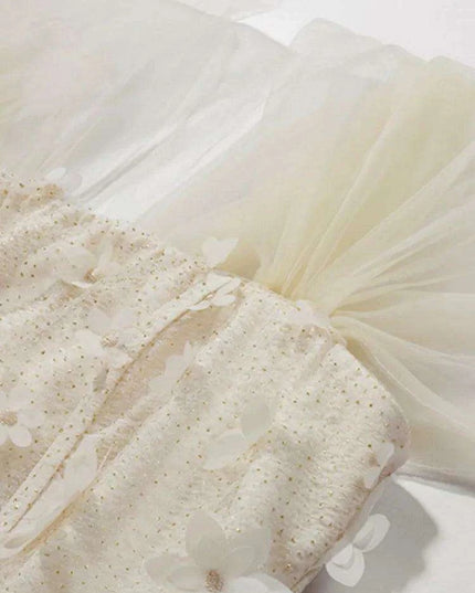 Off-Shoulder Floral Patchwork Evening Dress for Women