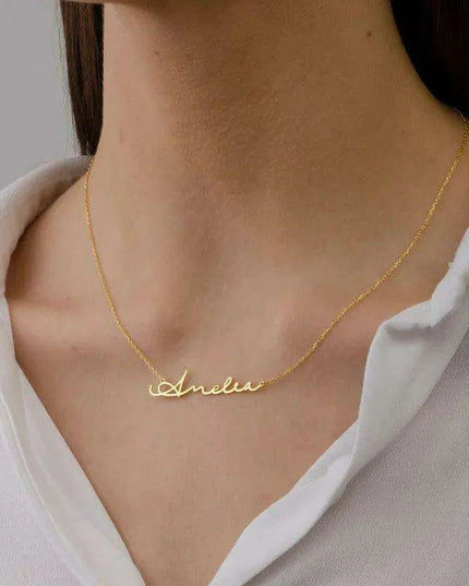 Custom Handcrafted Name Necklace with Personal Signature