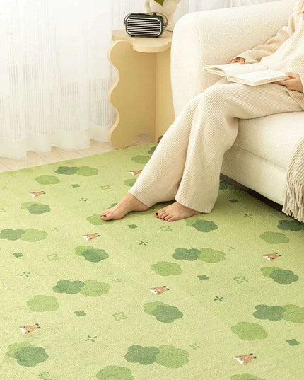 Whimsical Kids' Cartoon Plush Area Rug - Soft and Snuggly Floor Carpet