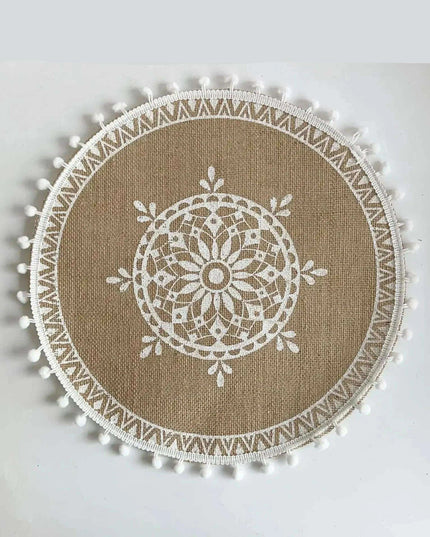 Stylish Non-Slip Jute Round Placemats for Elegant Dining & Entertaining