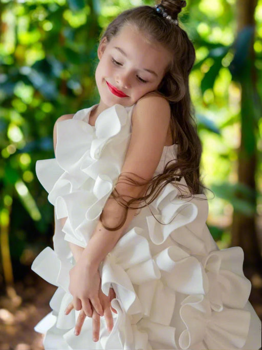 Eid Celebration Luxury One-Piece Dress for Young Girls - Elegant Birthday Party Outfit