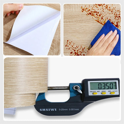 DANDAN 80cm Vinyl Waterproof Wood Grain 3D Self-Adhesive Wallpaper