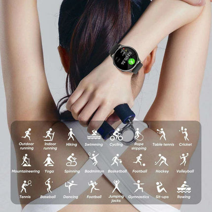 Stylish Women's Fitness Smartwatch with Multi-Function Features and Health Monitoring
