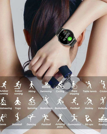 Stylish Women's Fitness Smartwatch with Multi-Function Features and Health Monitoring