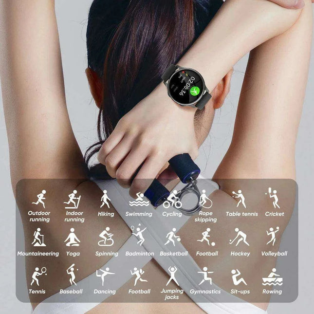 Stylish Women's Fitness Smartwatch with Multi-Function Features and Health Monitoring