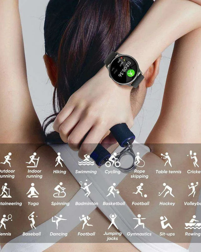 Stylish Women's Fitness Smartwatch with Multi-Function Features and Health Monitoring