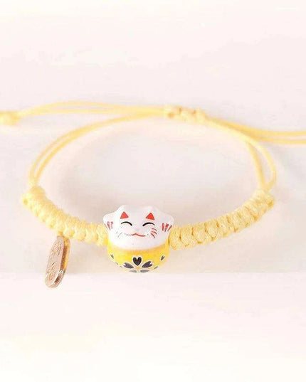 Charming Red Cord Lucky Cat Bracelet - A Thoughtful Gift for Women and Girls