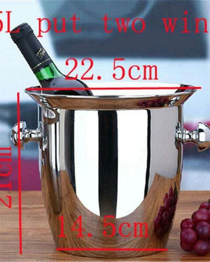 Elegant Stainless Steel Wine Chilling and Cooling Set for Upscale Venues