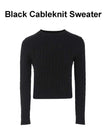 Black Cable Sweater / XS