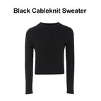 Black Cable Sweater