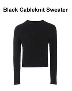 Black Cable Sweater