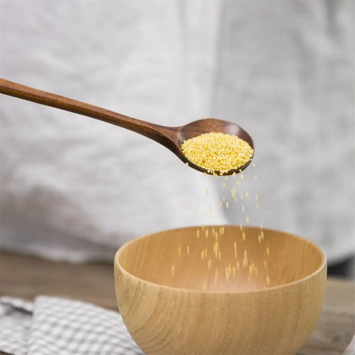 Eco-Friendly Wooden Ladle Spoon Set with Fork - Natural Ellipse Design - Ideal for Cooking and Serving