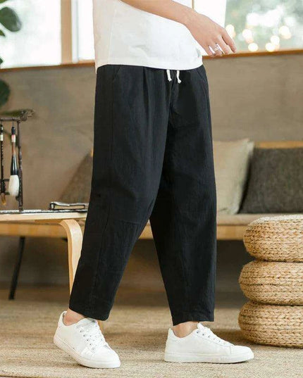 Cotton-Linen Summer Casual Trousers for Men