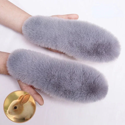 Cloud Insole Plush Rabbit Fur Insoles - Warm, Soft, Breathable