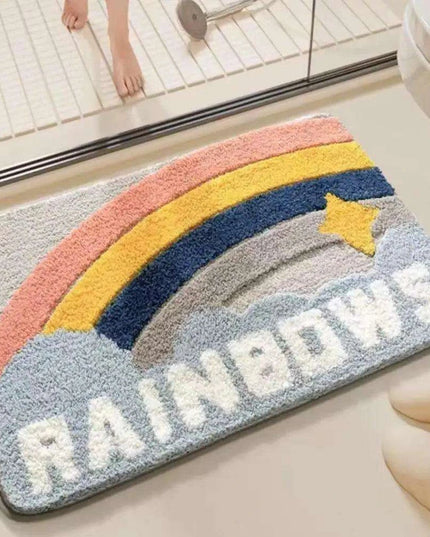 Colorful Comfort Plush Bath Mat - Soft Absorbent Rug
