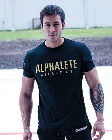 Trendy Graphic Print Muscle Tees for Men - Slim Fit Cotton Workout and Casual Shirts