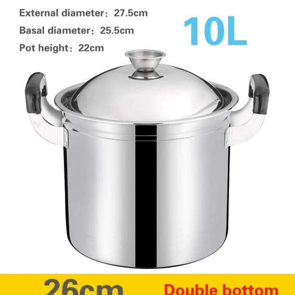 Extra-Large Stainless Steel Induction Cooking Pot for Family-Style Soups and Stews