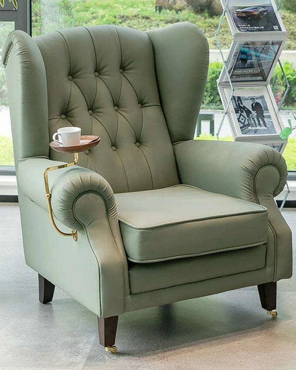 Elegant Leather Wingback Chair for Modern Living Areas