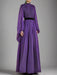 Evening Dress with Lantern Sleeves and Stand Collar for Women
