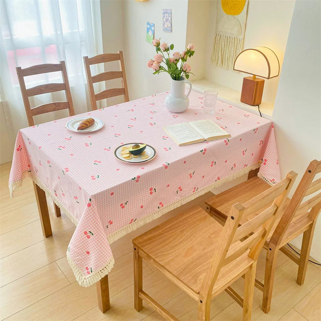 Jacquard Lace Tablecloth — Bohemian & Blue Song, 9 Sizes