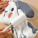 Doggy Design Coral Velvet Hand Towel with Hanging Loop - Ideal for Kitchen and Bathroom