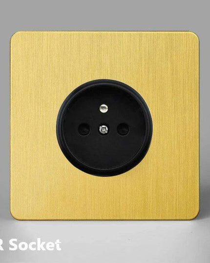 Luxurious Gold Dimmer Switch Set with USB Charging Port - Perfect for French/EU Plugs