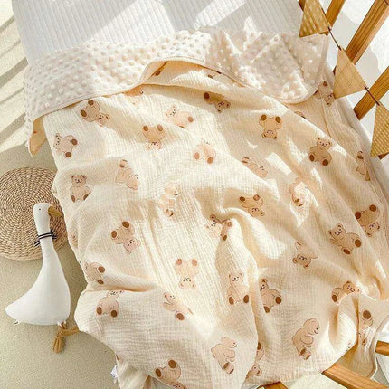 Autumn Comfort Fleece Baby Swaddle and Quilt Blanket