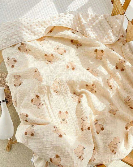 Autumn Comfort Fleece Baby Swaddle and Quilt Blanket