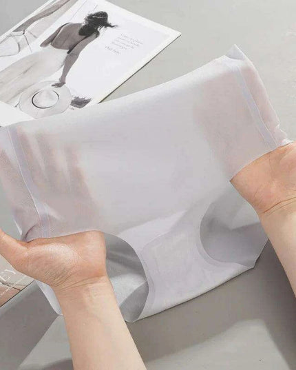 Summer Ice Silk Seamless Underwear Ladies Summer Ultra-thin Sense Quick-drying Pants Briefs Panties