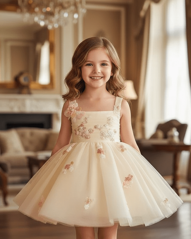 Baby Girls Sleeveless Princess Sequin Evening Dress