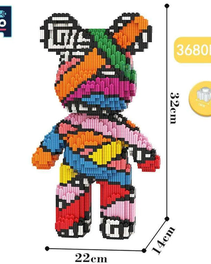 Adorable Bear Cub Building Block Set with Easy Storage - Inspire Creativity and Learning