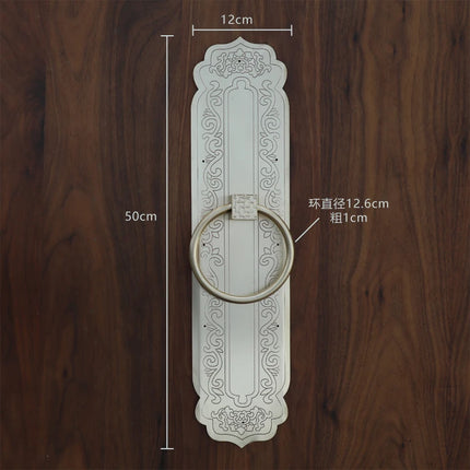 Antique Brass Cabinet Pull Ornamental Pattern Single Hole Handle for C