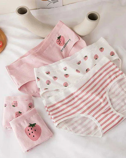 Luxe Lace Cotton Briefs Set - 5-Pack Women's Breathable Underwear in M-2XL Sizes