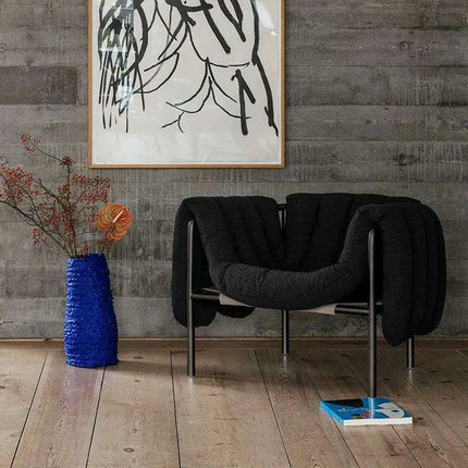 Alien Luxe PU Leather Nordic Lounge Chair: Exquisite Comfort Armchair