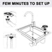 Automatic High Pressure Stainless Steel Glass Rinser Kit for Effortless Kitchen Cleaning