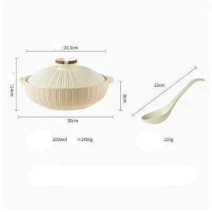 Korean Traditional Ceramic Casserole Pot - Perfect for Authentic Gas Cooking