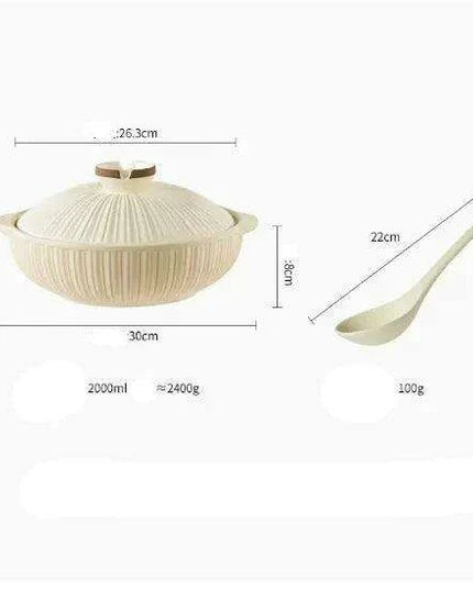 Korean Traditional Ceramic Casserole Pot - Perfect for Authentic Gas Cooking