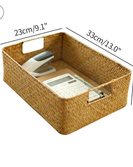 Stylish Woven Storage Basket – Versatile Organizer for Toys, Snacks, and Clothing with Convenient Handles