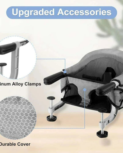 Portable Child's High Chair with Secure Harness and Foldable Design
