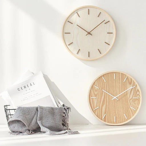 Japanese-Inspired Silent Wooden Wall Clock for Tranquil Spaces