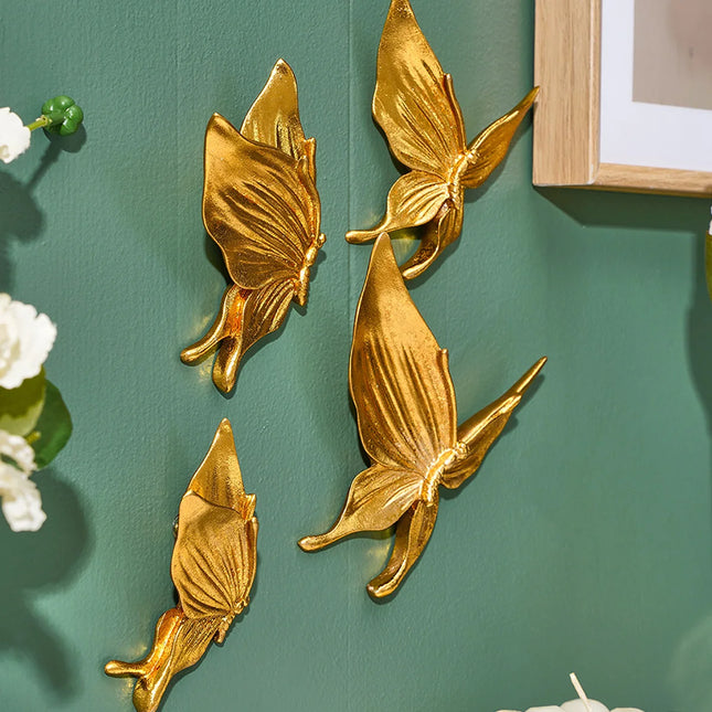 Handcrafted Resin Butterfly Wall Art Set — 5 Pieces