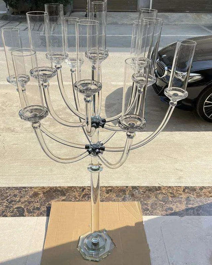 Elegant 13-Arm Crystal Candle Holder