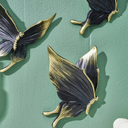 Shop1103855948 Handcrafted Resin Butterfly Wall Art Set - 5 Pieces