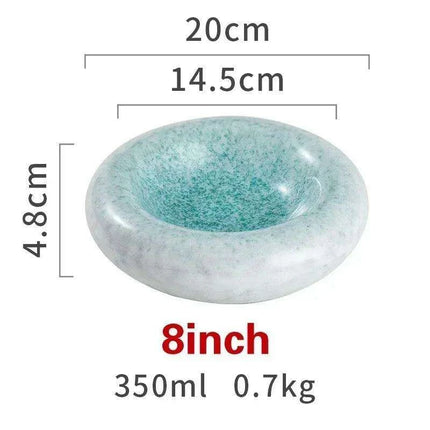 Artisan Japanese Ceramic Dinner Plates Set with Unique Artistic Patterns for Gourmet Dining